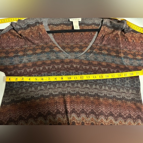 Orvis Long Sleeve V Neck Tunic Dress - Size Large - Picture 2 of 4